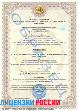 Образец разрешение Семикаракорск Сертификат ISO 50001
